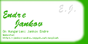 endre jankov business card